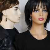 Gothic Spider with Red Stone Body In Thorns Dangle Earrings #1008