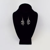 Brass Knuckles Polished Silver Finish Pewter Earrings #1026