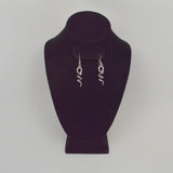 Coiled Snakes Hissing Serpents Silver Finish Pewter Dangle Earrings #827