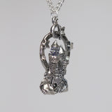 Mystical Castle with Crystals and Enamel Accents Pendant Necklace NK-119