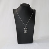 Mystical Castle with Crystals and Enamel Accents Pendant Necklace NK-119
