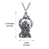 Mystical Castle with Crystals and Enamel Accents Pendant Necklace NK-119