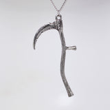 Grim Reaper Sickle with Skull Medieval Renaissance Pendant Necklace NK-357