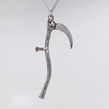 Grim Reaper Sickle with Skull Medieval Renaissance Pendant Necklace NK-357