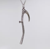 Grim Reaper Sickle with Skull Medieval Renaissance Pendant Necklace NK-357