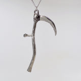 Grim Reaper Sickle with Skull Medieval Renaissance Pendant Necklace NK-357