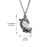 Mystical Dolphin with Crystal Pendant Necklace NK-415