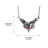 Gothic Dark Angel Skeleton on Tribal Chevron Pewter Pendant Necklace NK-429