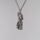 Grim Reaper with Red Crystal Eyes Pendant Necklace NK-541