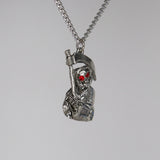 Grim Reaper with Red Crystal Eyes Pendant Necklace NK-541