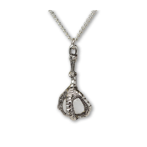 Gothic Dragon Claw Holding Crystal Ball Pendant Necklace NK-552