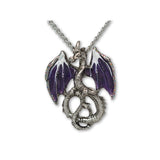 Mystical Purple Dragon Medieval Renaissance Pendant Necklace NK-589P