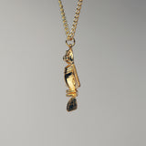 Quimbaya Flyer Pendant Necklace 24K GP Ancient Alien Artifact Golden Jet NK-692