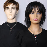 Holiday UFO Alien with Red Santa Hat Holding Crystal Ball Silver Finish Pendant Necklace NK-695