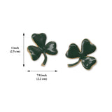 Irish Shamrock 24K Gold Filled Pin - Two Pack - Green Enamel Three Leaf Clover St Patricks Day Sports Memorabilia P-74Gx2