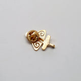 Quimbaya Flyer Pin 24K GP Golden Jet Alien Artifact Hat, Lapel, Backpack or Jacket P-75