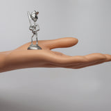 Baseball UFO Alien At The Bat Pewter Statue S-003