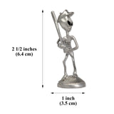 Baseball UFO Alien At The Bat Pewter Statue S-003