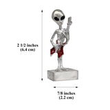 Rock and Roll Alien Playing Guitar Pewter Statue S-007