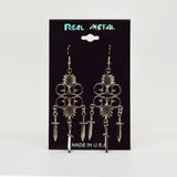Gothic Multi Dagger Chandilier Medieval Renaissance Earrings #1016