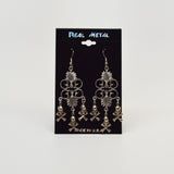 Gothic Skull and Crossbones Chandelier Dangle Earrings #1017