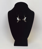 Fairy Holding Crystal Ball with Sparkling Wings Dangle Earrings #989