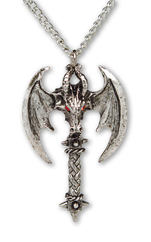 Gothic Dragon Head with Wings Medieval Renaissance Pendant Necklace NK-127