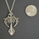 Celtic Tribal Cross Silver Pewter Pendant Necklace NK-294