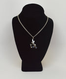 Pixie In Stars Holding Crystal Ball with Sparkle Wings Pendant Necklace NK-390