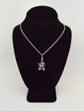 Urban Skeleton Just Cruising on Skateboard Silver Finish Pewter Pendant Necklace NK-3