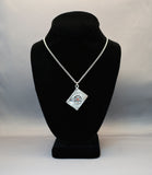 Wizard Book of Magic with Pentacle and Red Crystal Pendant Necklace NK-400