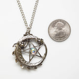 Mystical Dragon Encircling Pentacle Medieval Renaissance Pendant Necklace NK-403