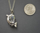 Mystical Dolphin with Crystal Pendant Necklace NK-415