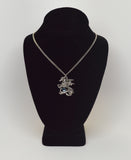 Mystical Pegasus with Blue Crystal Ball Pendant Necklace NK-420