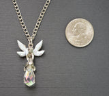 Pixie with Crystal and Sparkling Wings Pendant Necklace NK-471