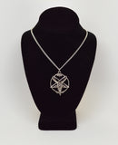 Gothic Baphomet Pentacle Silver Finish Goat Head Pendant Necklace NK-546