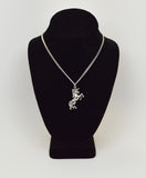 Unicorn Necklace Silver with Glitter Pendant Necklace NK-72GL