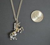 Unicorn Necklace Silver with Glitter Pendant Necklace NK-72GL