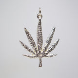 Sterling Silver Marijuana Pot Leaf Weed Pendant SSNK-48