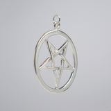 Sterling Silver Inverted Pentacle Pentagram Pendant SSNK-538-I