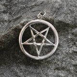 Sterling Silver Inverted Pentacle Pentagram Pendant SSNK-538-I