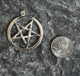 Sterling Silver Inverted Pentacle Pentagram Pendant SSNK-538-I