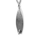 Surfboard with Marijuana Leaf Red & Black Enamel on Pewter Pendant Necklace NK-164-11