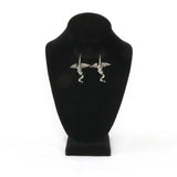 Mystical Dragon Earrings Silver Finish Medieval Renaissance Jewelry #818