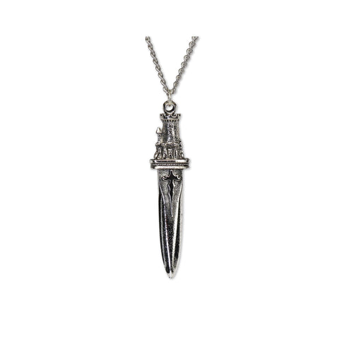 Castle Sword Medieval Renaissance Silver Finish Pendant Necklace NK-343