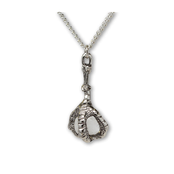 Gothic Dragon Claw Holding Crystal Ball Pendant Necklace NK-552
