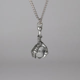 Gothic Dragon Claw Holding Crystal Ball Pendant Necklace NK-552