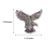 USA American Eagle in Flight Jacket or Hat Pin Silver Finish Pewter P-40