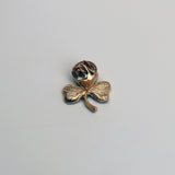 Irish Shamrock 24K Gold Filled Pin Green Enamel Three Leaf Clover St Patricks Day Sports Memorabilia P-74G