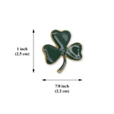 Irish Shamrock 24K Gold Filled Pin Green Enamel Three Leaf Clover St Patricks Day Sports Memorabilia P-74G